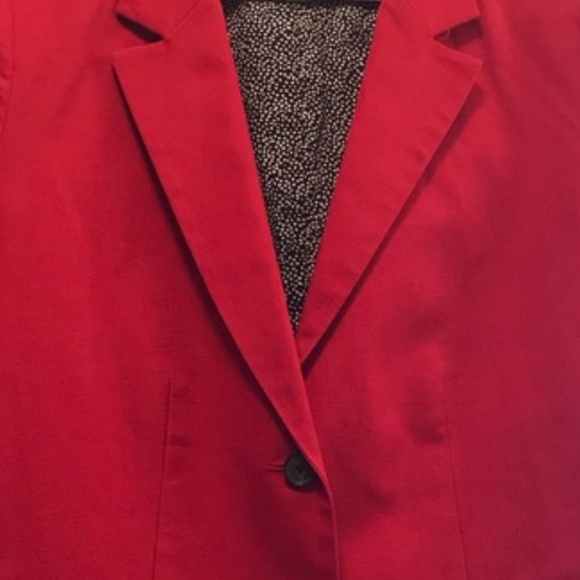 Lucky Brand Red Linen Blend 2 Button Blazer 8 - Picture 2 of 7